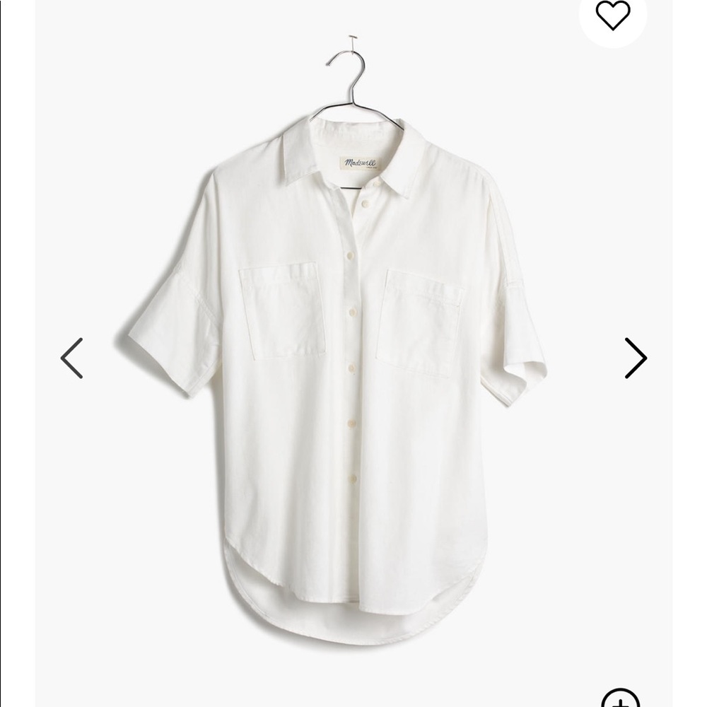 Madewell White Cotton Courier Shirt